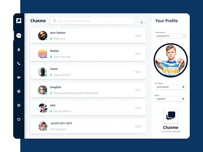 Chatme chat ui ux uiux ux web web design