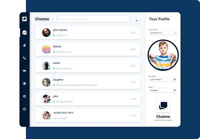 Chatme chat ui ux uiux ux web web design