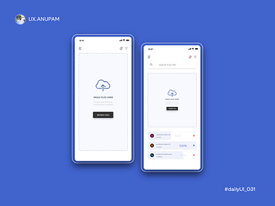 File Upload Design 100 day challenge 100 day project 100daychallenge 100days challenge accepted clean design concept design dailyui031 dailyuichallenge dailyuilover dailyuiuxpost file upload interactive design mobile app design newconcept newideas newithinking simplecreation uiinspirations userfriendly