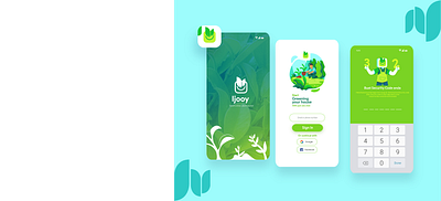 UI design Login page IJOOY App app branding design flat illustration illustration mobile app ui prototype ui ui design ui design challenge ux vector web website