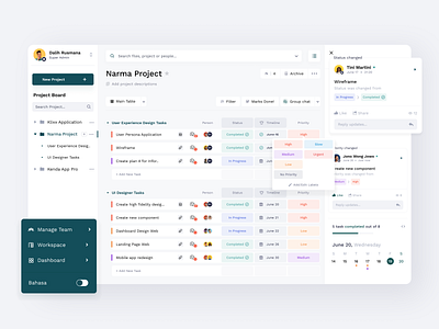 Table View - Project Management Tools dashboad dashboard ui mobileweb project project management tools ui uidesign userexperience userinterface uxdesign web webdesign