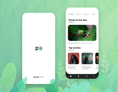 Planet earth - App for the everyday explorer animal app branding design explore information minimal nature ui ux wildlife