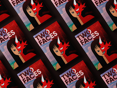 Anime book cover anime book book cover book design design designer illustration logo logodesign two vector