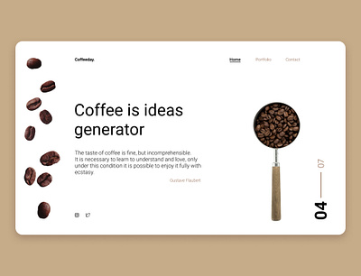 Website about coffee coffee coffee bean coffeeshop concept design designer light minimal minimalism web webdesign website