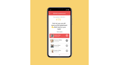 Leaderboard Design app design ui ux