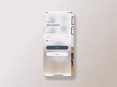 Log In Screen UI app application design ios mobile sketch ui uiux user interface ux