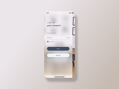 Log In Screen UI app application design ios mobile sketch ui uiux user interface ux