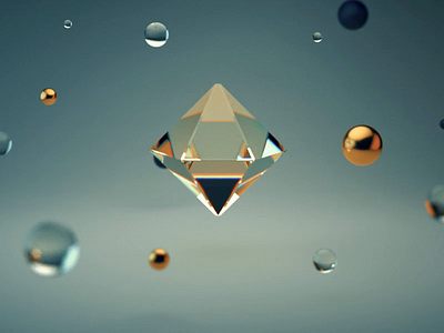 Floating Diamond 3d 3danimation 3dart aftereffects animation c4d design diamond floating maxon motion motion design redshift