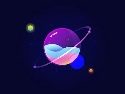 Glass planet design illustration vector