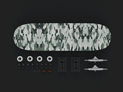 skateboard 3d abstract c4d cinema 4d design geometric photoshop skateboarding
