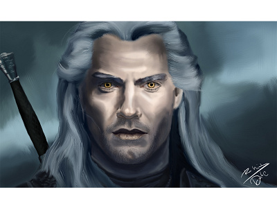 Geralt Of Rivia design digital digital illustration digital painting digitalart first post geralt henry cavill illustraion illustration art illustrations painting photshop potrait sketch thewitcher