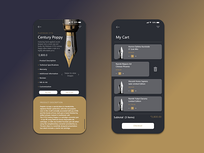 Pen shop concept: App ui design animation app branding design ecommerce app icon illustration logo penshop ui ux web