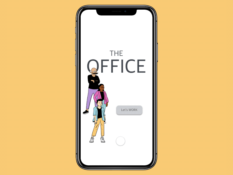 THE OFFICE animation design interaction mobile protopie protopie5.0 prototype prototyping ui ux