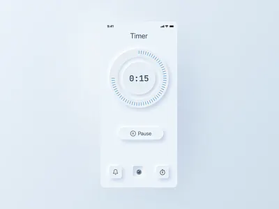 Soft UI Mobile Timer mobile app neumorphism softui timer