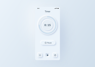 Soft UI Mobile Timer mobile app neumorphism softui timer