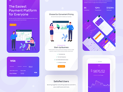 Responsive Design for Finance Solution app dashboard design dribbble best shot finance finance solution homepage illustration landingpage ui ux website