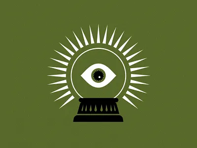 KNOCK Tarot | The Divine Oracle eye foil foil stamp future green illustration oracle orb seer shine