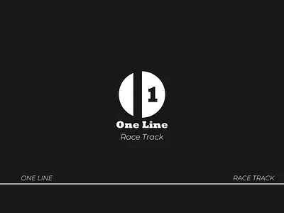 One Line- Race Track brand identity branding design icon logo logodesign type typography vector