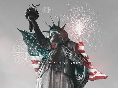 Happy 4th of July 4th of july adobe photoshop collage concept design design concept fourth of july graphic design photoshop statue of liberty