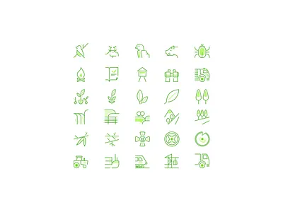 Altriflorestal - Pictograms system altri brand identity design system enviroment environment design eucalyptus forest forest animals green iconography icons illustration paper pictogram plant product illustration