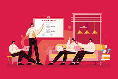 Marketing Strategy Workflow abstract banner business concept data design icon illustration infographic management marketing sign strategy success symbol technology vector web