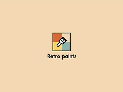 Retro Paints brand design illustration logo logo design logo designer minimal minimalist logo minimalistic paint pastel retro retro design retro logo retrowave shop shopping app