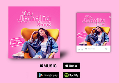 Jenelia show podcast cover art album cover design graphicdesign podcast podcast art podcast logo podcasting podcasts poster art poster design