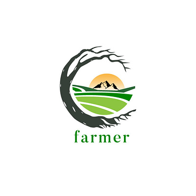 Farmer Logo with Farming farm Logo design agriculture agro company branding design farm farmer farming logo vector