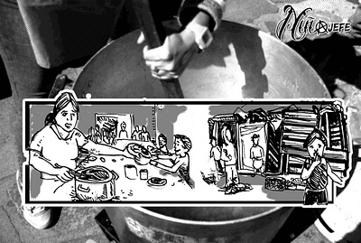 comedor animation design dibujo illustration pluma tinta ui