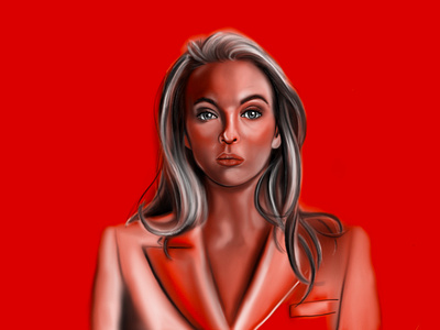 Villanelle Illustration illustration killing eve procreate red