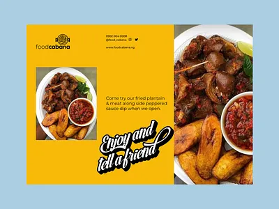 Food Cabana Poster brand identity branding design food and drink poster typography