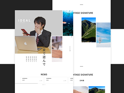 IDEAL web concept black brand design ui ux web white