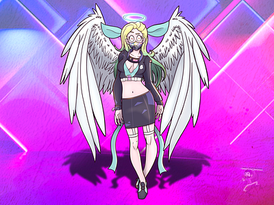 Punk Angel angel coffeescartoon cute girl