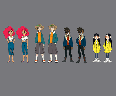 personajes lineup characterdesign lineup characters