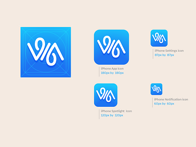 Daily UI 005 adobe illustrator app icon apple blue gradient human computer guidelines illustrator ios icons iphone logo minimal notification settings spolight ui