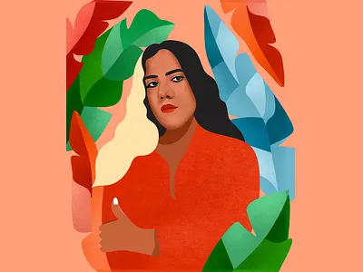 Illustration - empowering women art branding color color palette colorful empower illustration illustrator photoshop plants women women empowerment