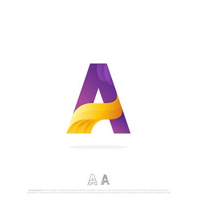 Letter A Logo 3d abstract logo colorful design icon letter letter a letter a logo lettern logo logotype