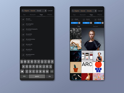 Instagram tag search app digitaldesign hashtags instagram phone search sketch ui ux