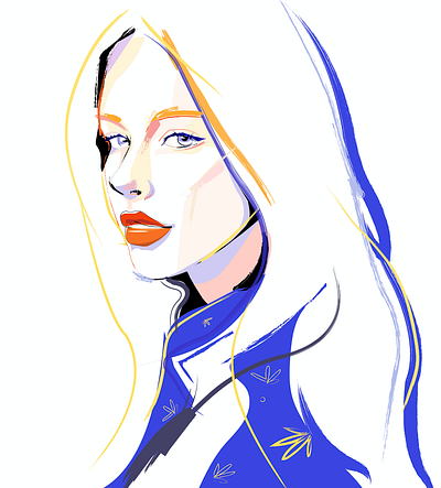 Fashion Portrait Illustration - Color Study digital painting editorial art editorial design fashion illustration magazine cover magazine illustration minimalist pop art portrait art vogue