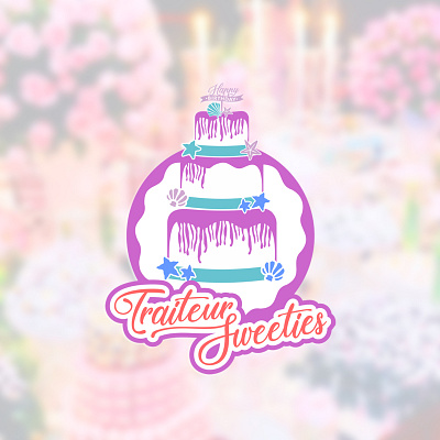 Traiteur Sweeties bakery birthday brand branding cake cake logo cupcake design france pastel reposteria vector