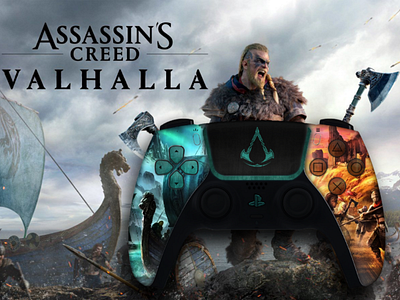 Assassin's Creed themed controller adobe assassins creed design graphic design photoshop valhalla