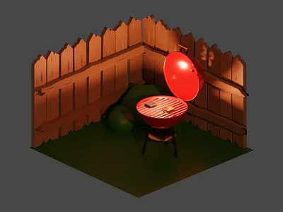 Happy Fourth 3d model blender3d blender3dart isometric art