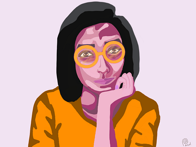 The curious girl illustration design illustration minimal sketchbook ui vector