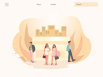 Vector Illustration for Website app art design flat illustration illustrator ui ux vector website