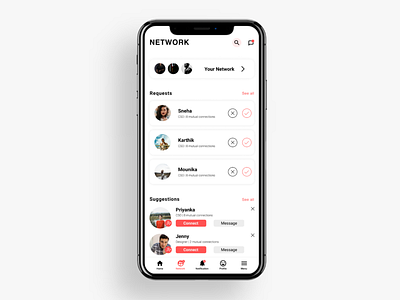 Networking app apps branding design design app designer designers minimal mobile ui ui ux