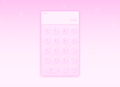 Daily UI - Day 4 - NeuCalc app calc calculator app calculator ui clean design minimal neumorphism pink soft ui