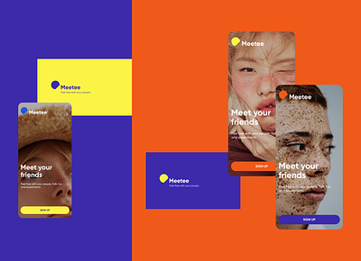 Meetee app clean graphicdesgin minimal