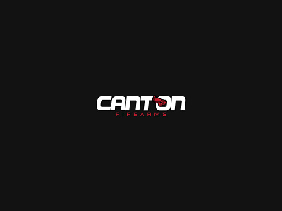 Logo (Canton Fire Arms) black theme branding creativedesign graphicdesign icon illustration italic logo minimal modern sanserif typography vector