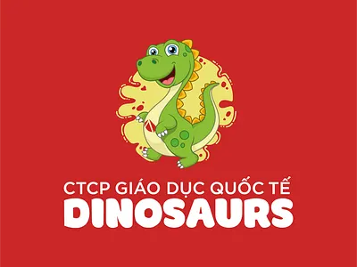 Dinosaurs Education logo by Brandall Agency baby brandall branding chibi dino dinosaur dinosaurs dragon drawing edu education green jurassic jurassic park jurassic world jurassicworld kids logo logodesign park