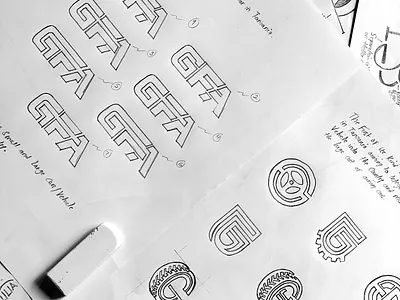 GFA SKETCHES branding logo showcase logoawesome logodesign logodose logoexcellent logoexpose logogrid logoimport logoinspirations